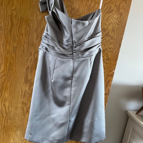 David’s Bridal Grey Bridesmaid Gown - Picture 2 of 4